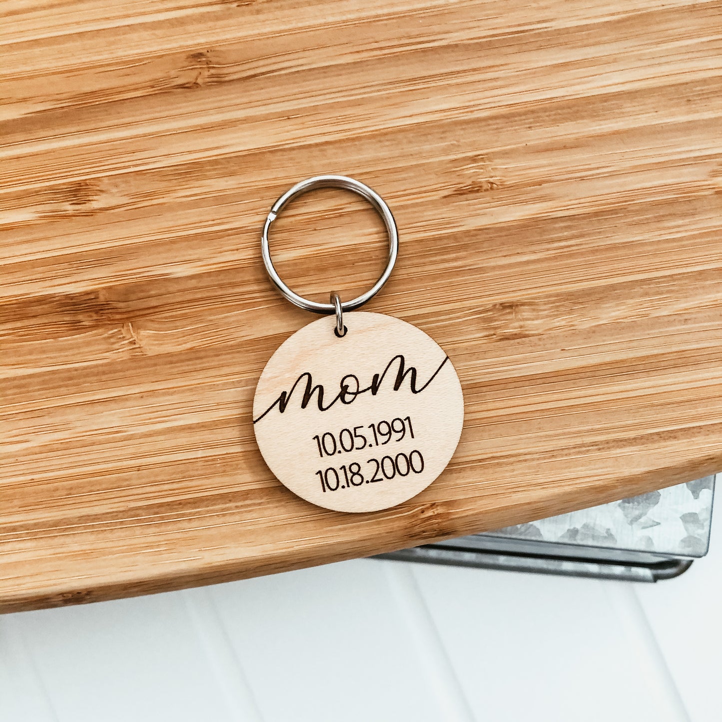 Personalized Mom Keychain