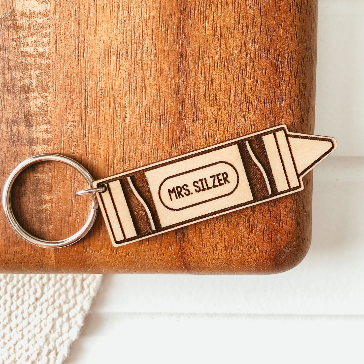 Personalized Crayon Keychain