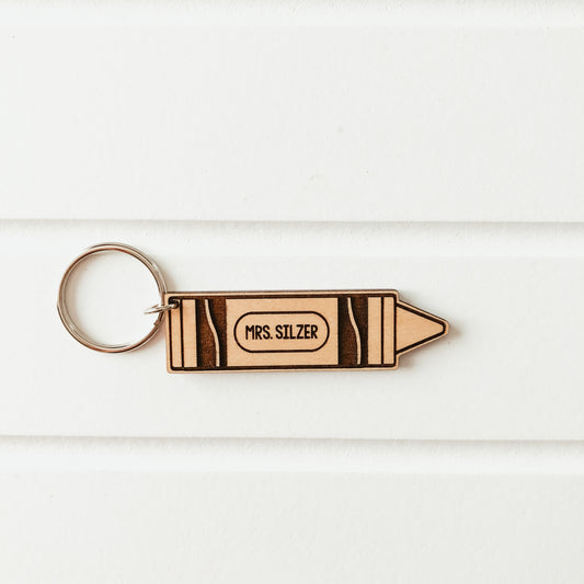 Personalized Crayon Keychain