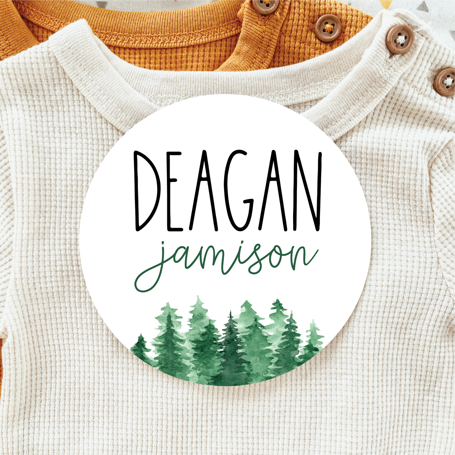 Baby Birth Announcement Sign - Acrylic Forest