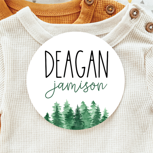 Baby Birth Announcement Sign - Acrylic Forest