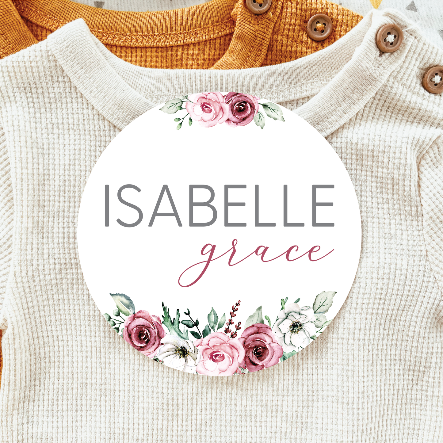 Baby Birth Announcement Sign - Acrylic Pink Floral
