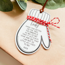 Load image into Gallery viewer, Custom Height Mitten Christmas Ornament