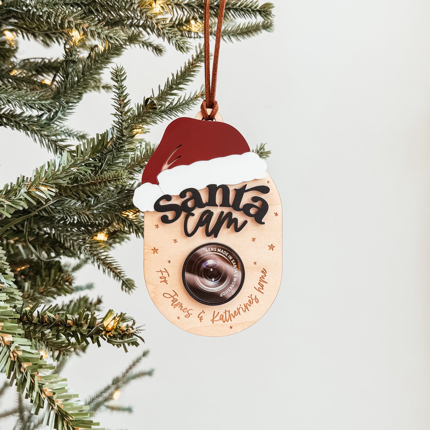 Personalized Santa Cam Christmas Ornament 2024 Version