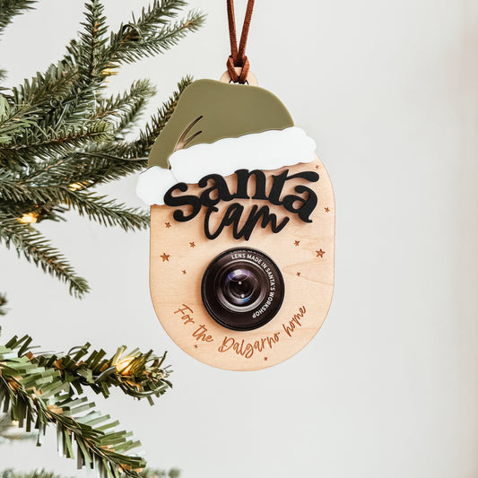 Personalized Santa Cam Christmas Ornament 2024 Version