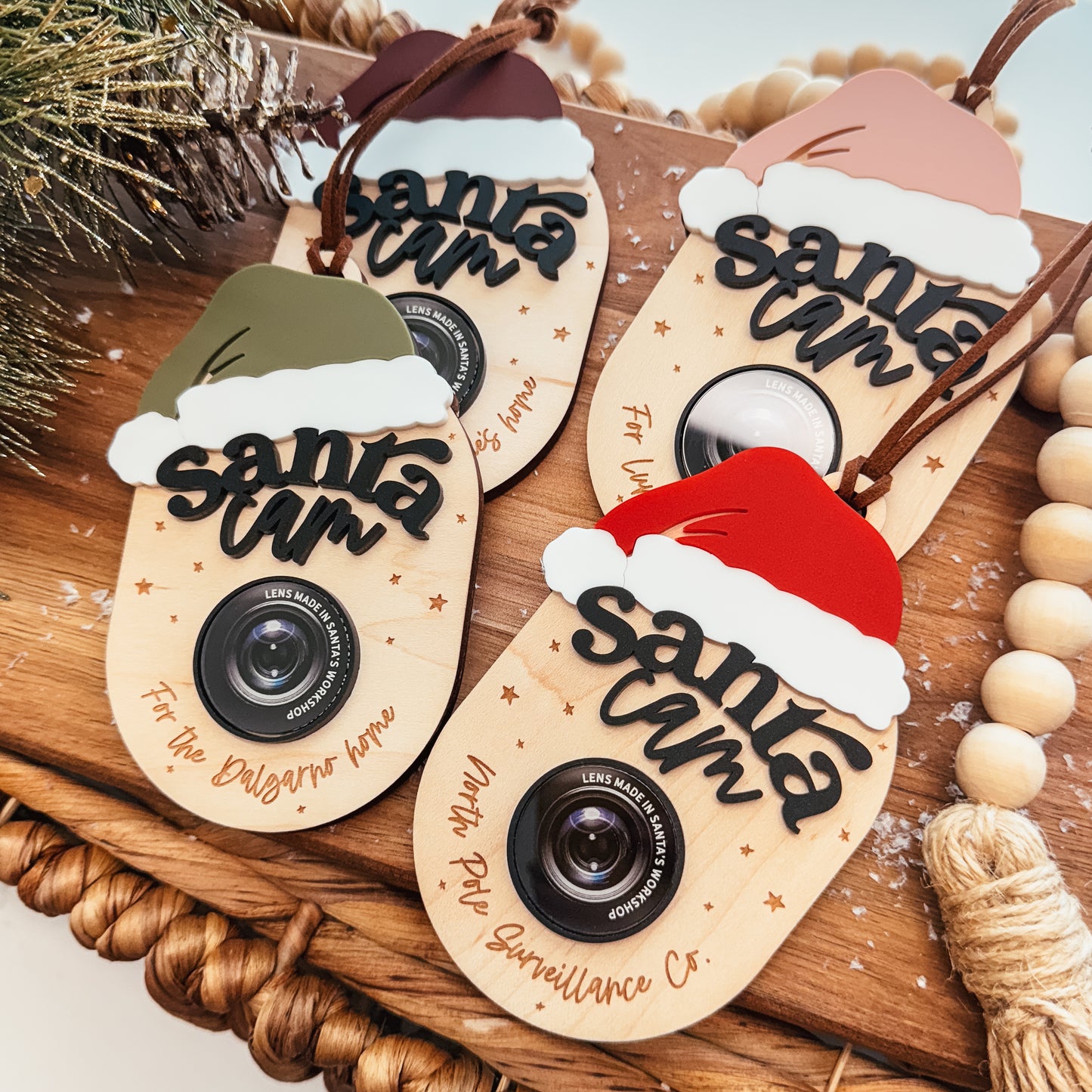 Personalized Santa Cam Christmas Ornament 2024 Version