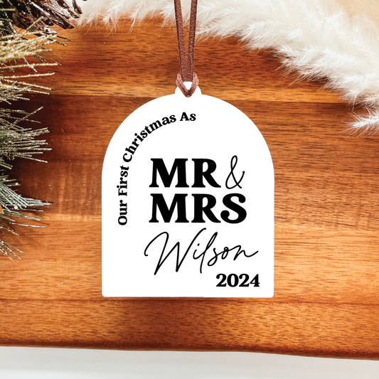 First Christmas As Mr. And Mrs. Arch Ornament