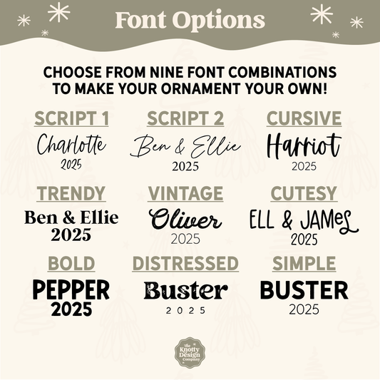 Custom Photo Ornament With Text
