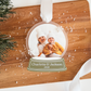 Snow Globe Custom Text and Photo Christmas Ornament
