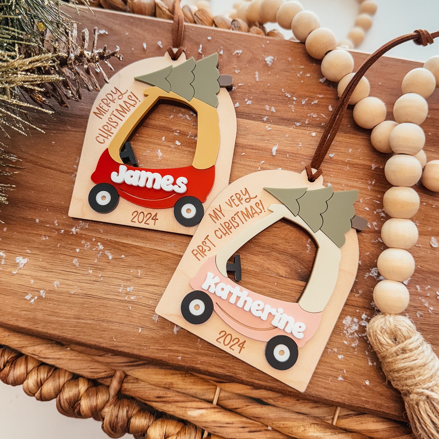 3D Car Christmas Ornament