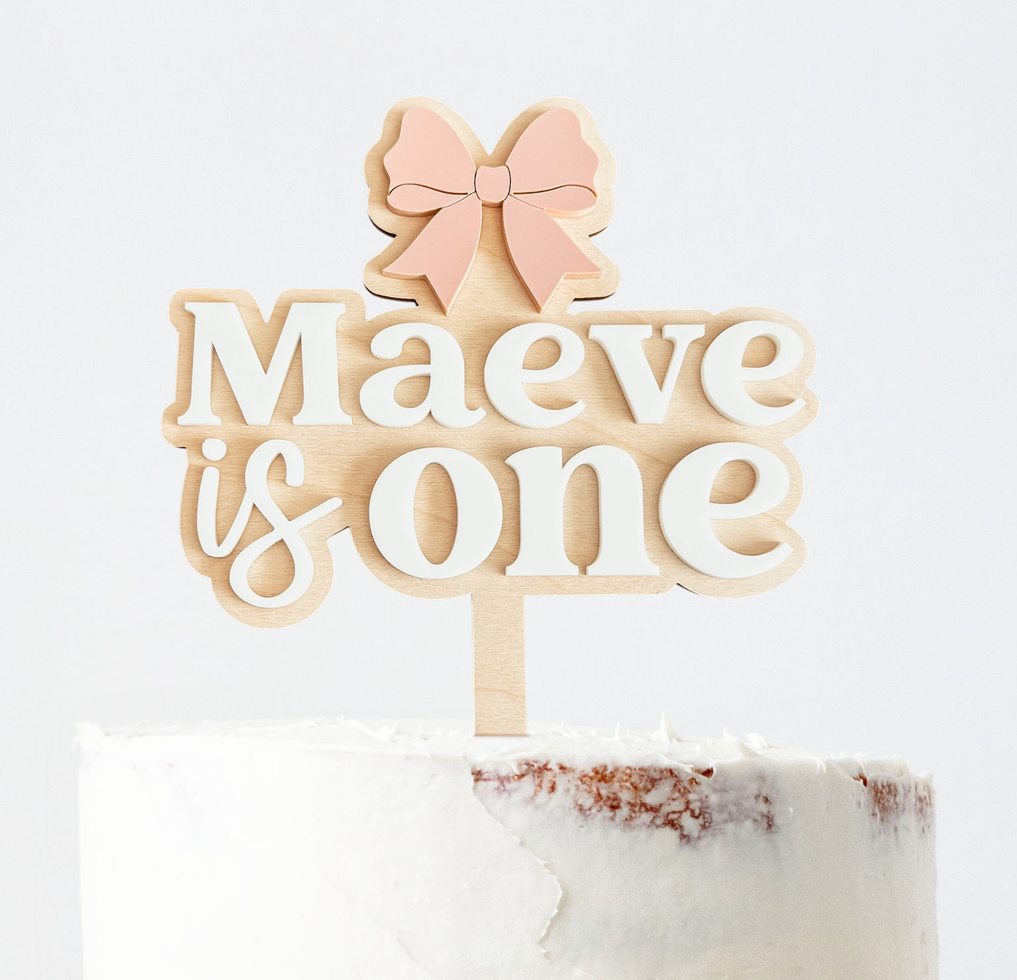 Bow Birthday Cake Topper
