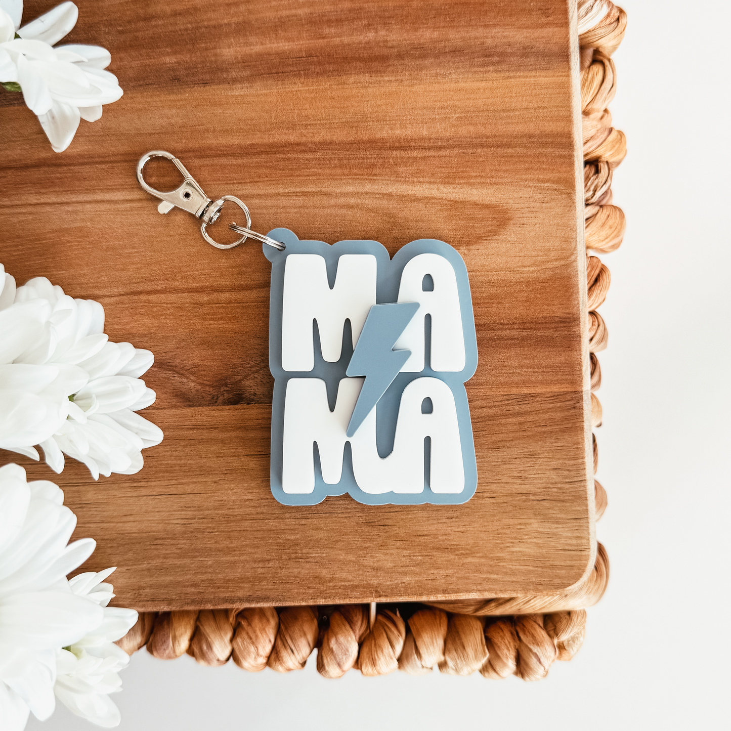 3D Acrylic MAMA Lightening Bolt Keychain