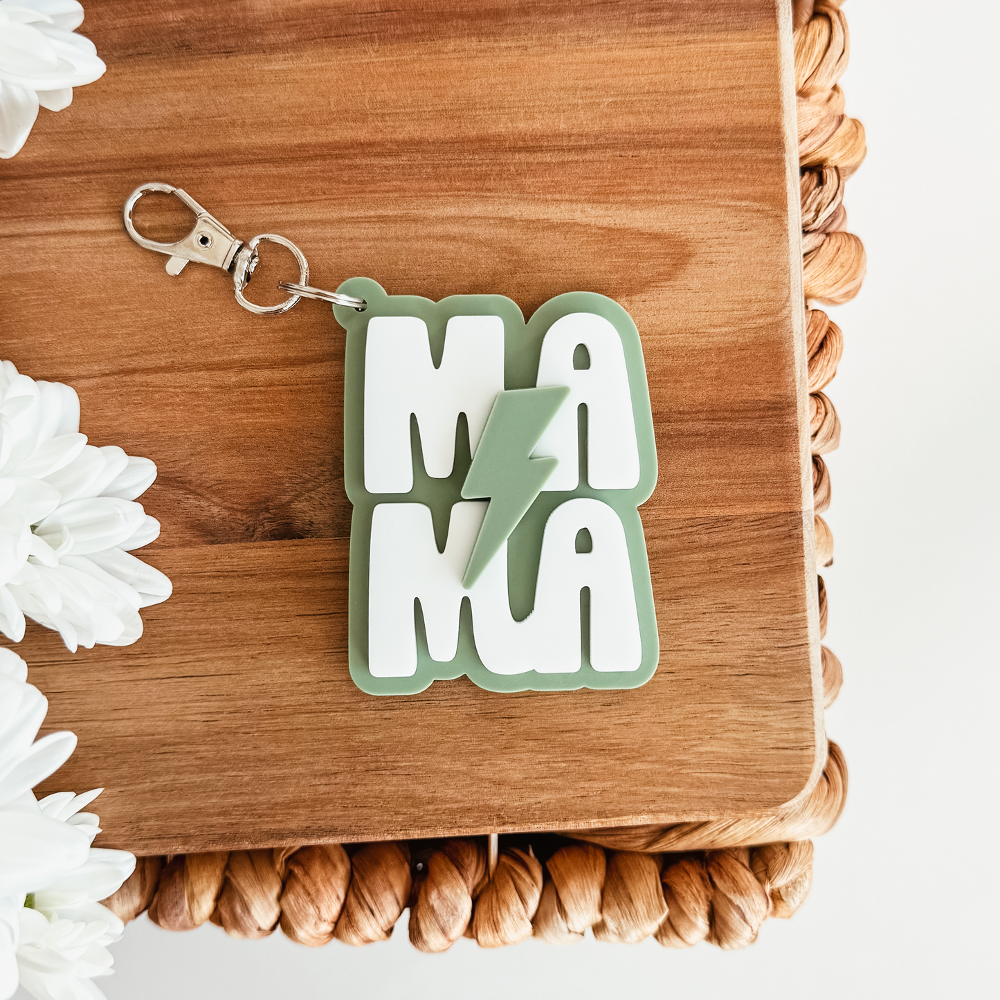 3D Acrylic MAMA Lightening Bolt Keychain