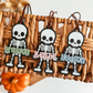 Acrylic Skeleton Boo Basket Tag