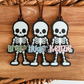 Acrylic Skeleton Boo Basket Tag