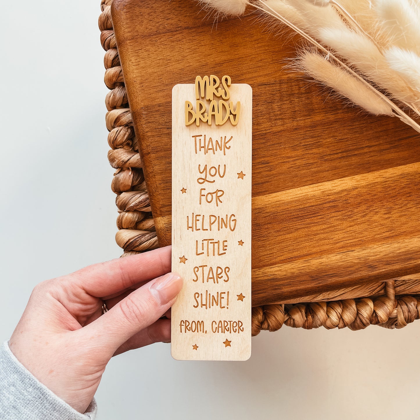 Personalized 3D Teacher Name Bookmarks