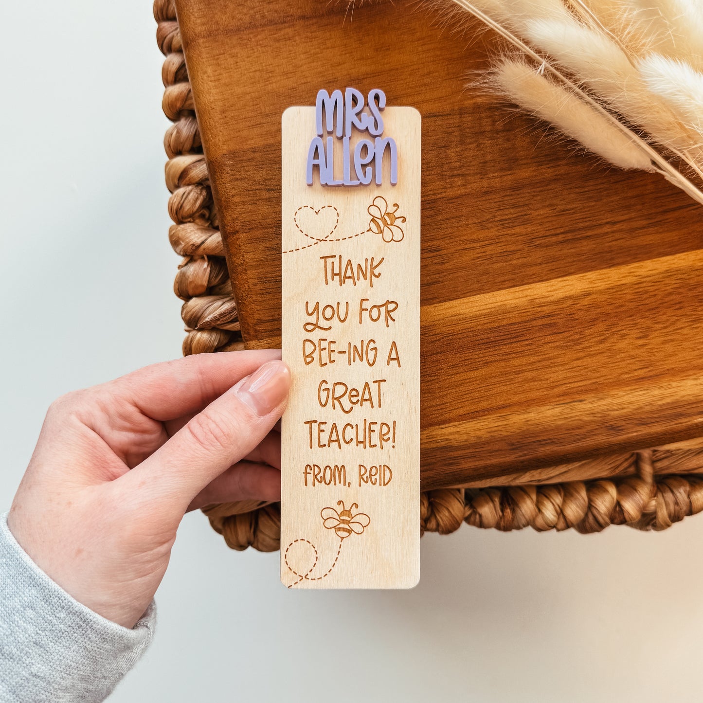 Personalized 3D Teacher Name Bookmarks