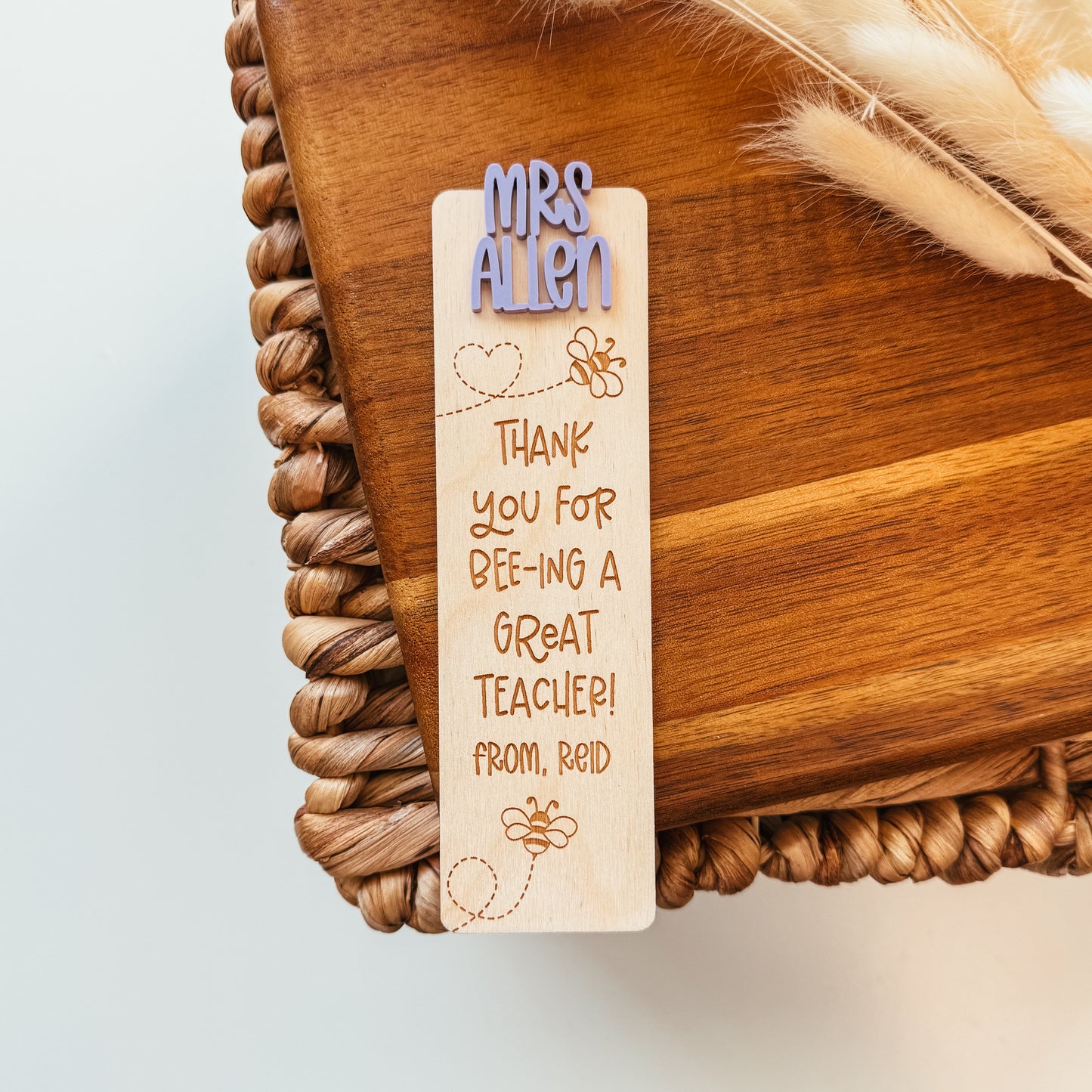 Personalized 3D Teacher Name Bookmarks