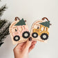 3D Tractor Christmas Ornament