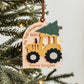 3D Tractor Christmas Ornament