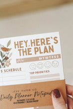Load image into Gallery viewer, Here&#39;s The Plan Notepad