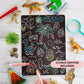 Reusable 8"x11" Colouring Boards with 3 Crayons (Multiple Styles)
