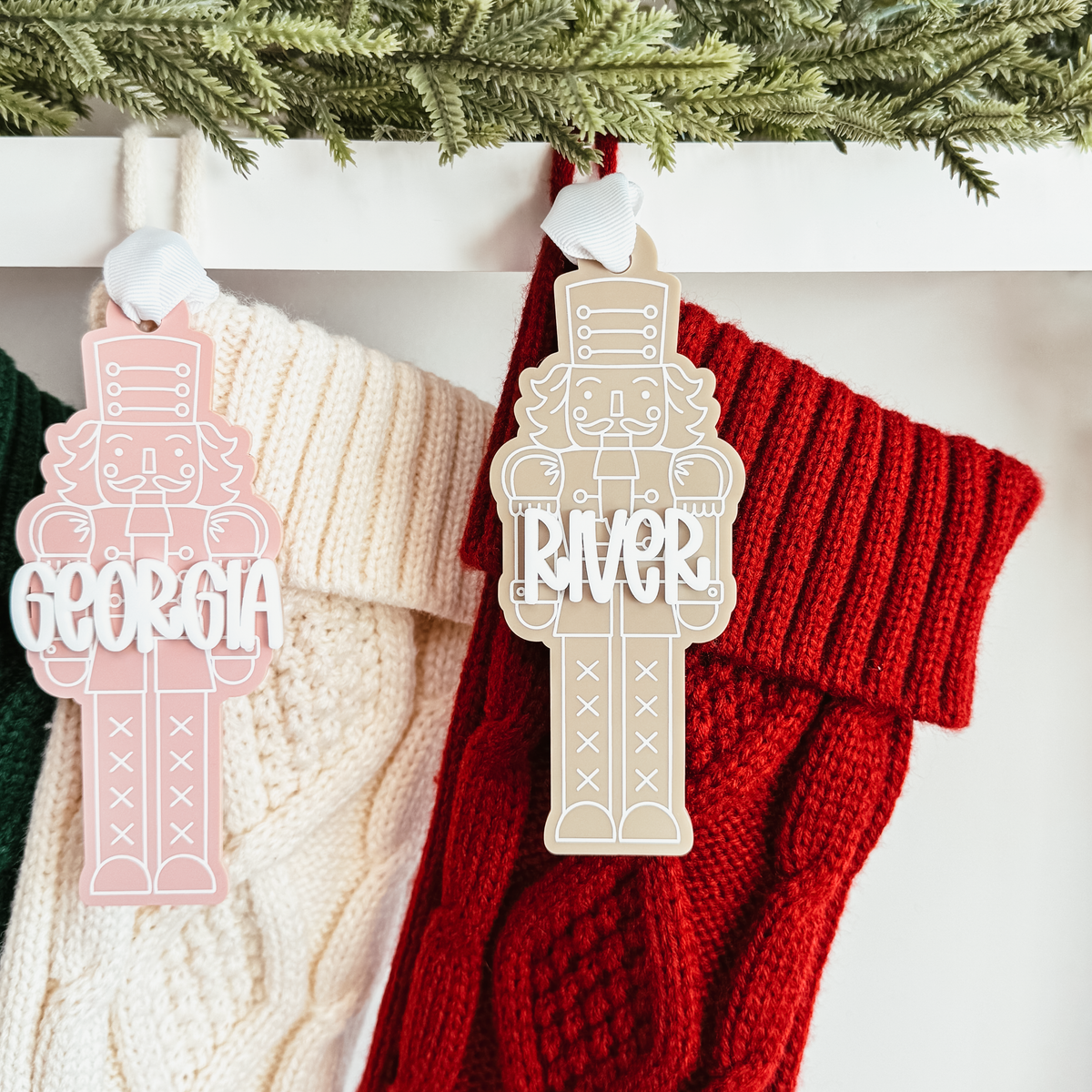 Nutcracker Christmas Ornament or Stocking Name Tag