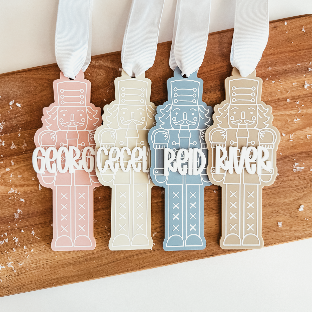 Nutcracker Christmas Ornament or Stocking Name Tag