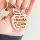 Personalized Thank You Teacher Apple Keychain