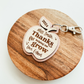 Personalized Thank You Teacher Apple Keychain