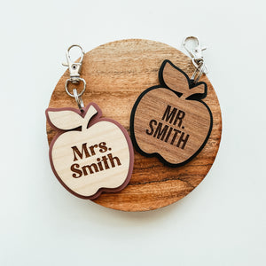 Personalized Apple Keychain