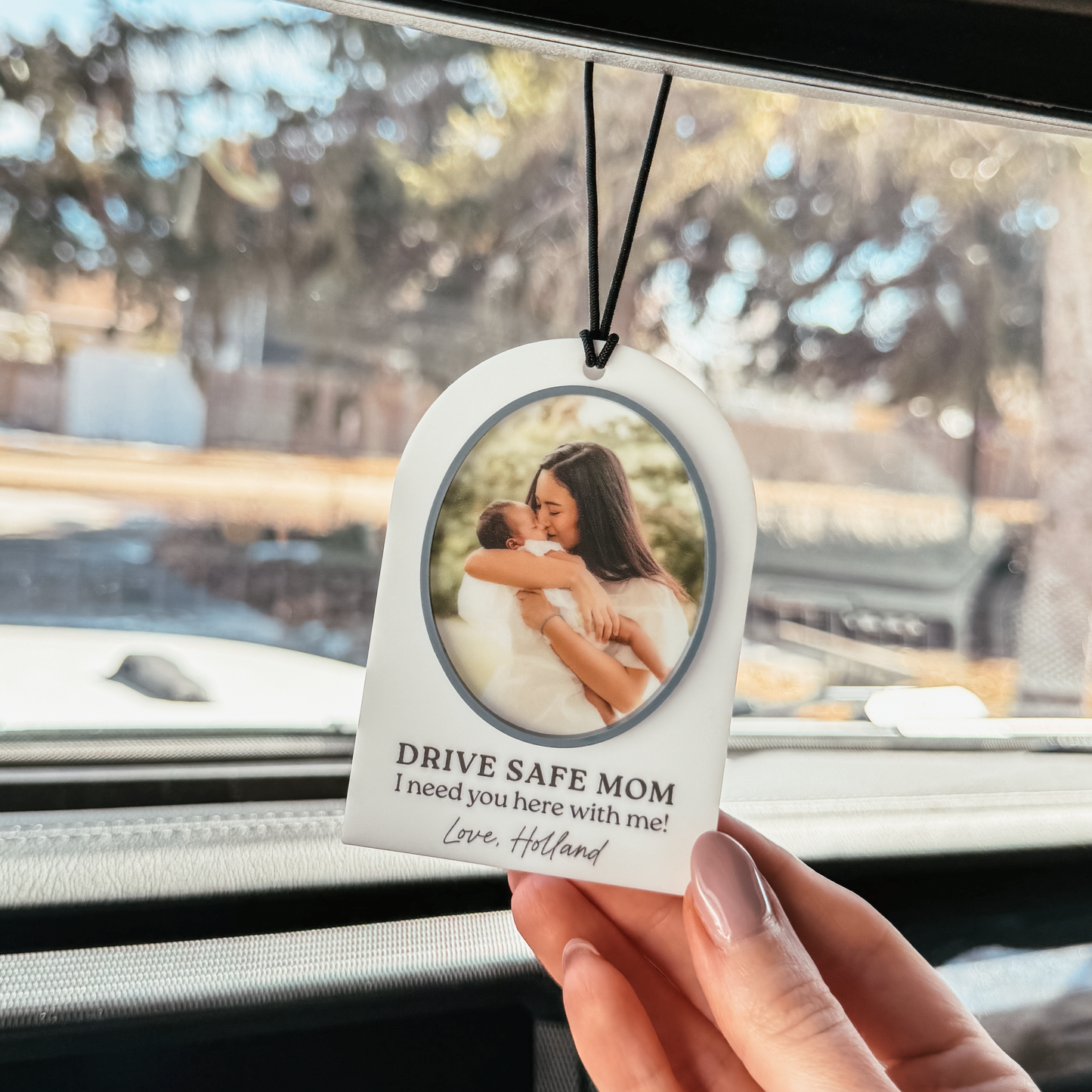 Arch 3D Rearview Mirror Charm (Wood or White Acrylic)