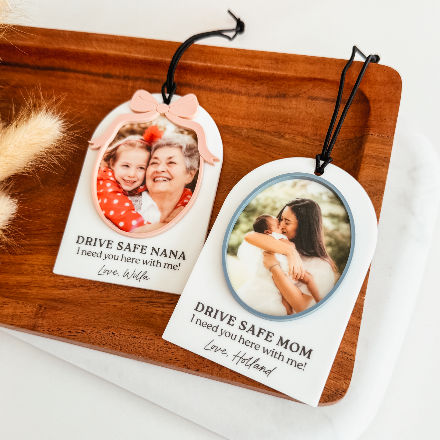 Arch 3D Rearview Mirror Charm (Wood or White Acrylic)