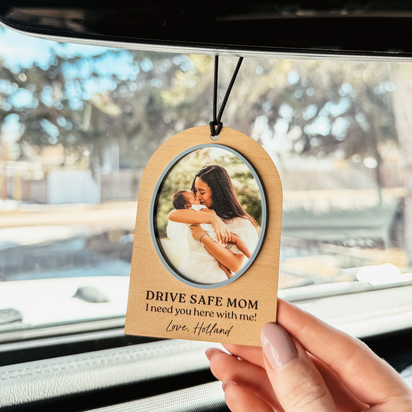 Arch 3D Rearview Mirror Charm (Wood or White Acrylic)