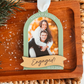 Arch With Wood Banner Photo Christmas Ornament