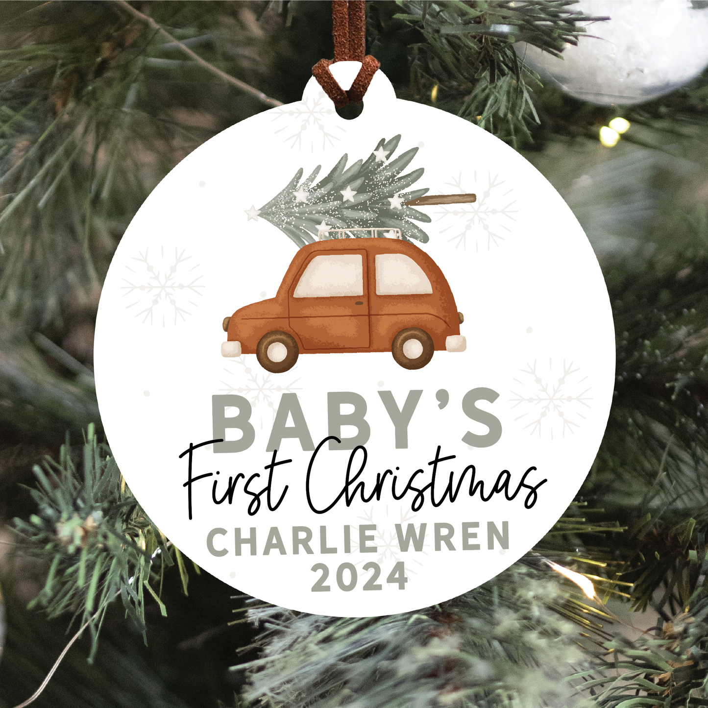 Baby's First Christmas Ornament V3 | Boho Collection