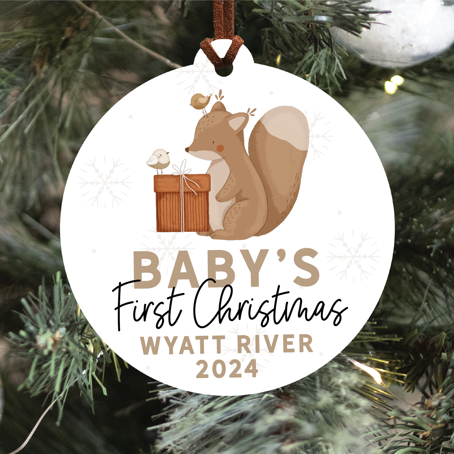 Baby's First Christmas Ornament V3 | Boho Collection