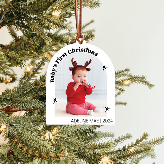 Baby's First Christmas Arch Photo Ornament