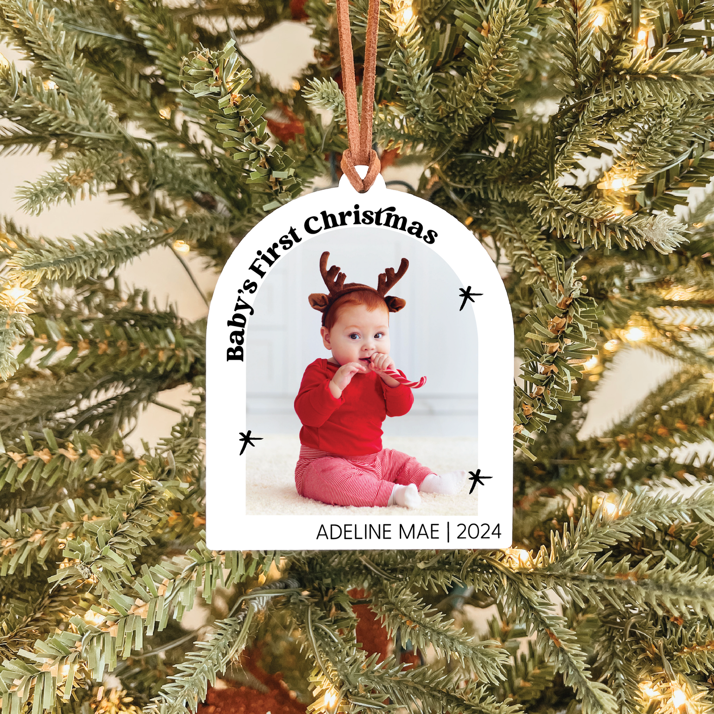 Baby's First Christmas Arch Photo Ornament