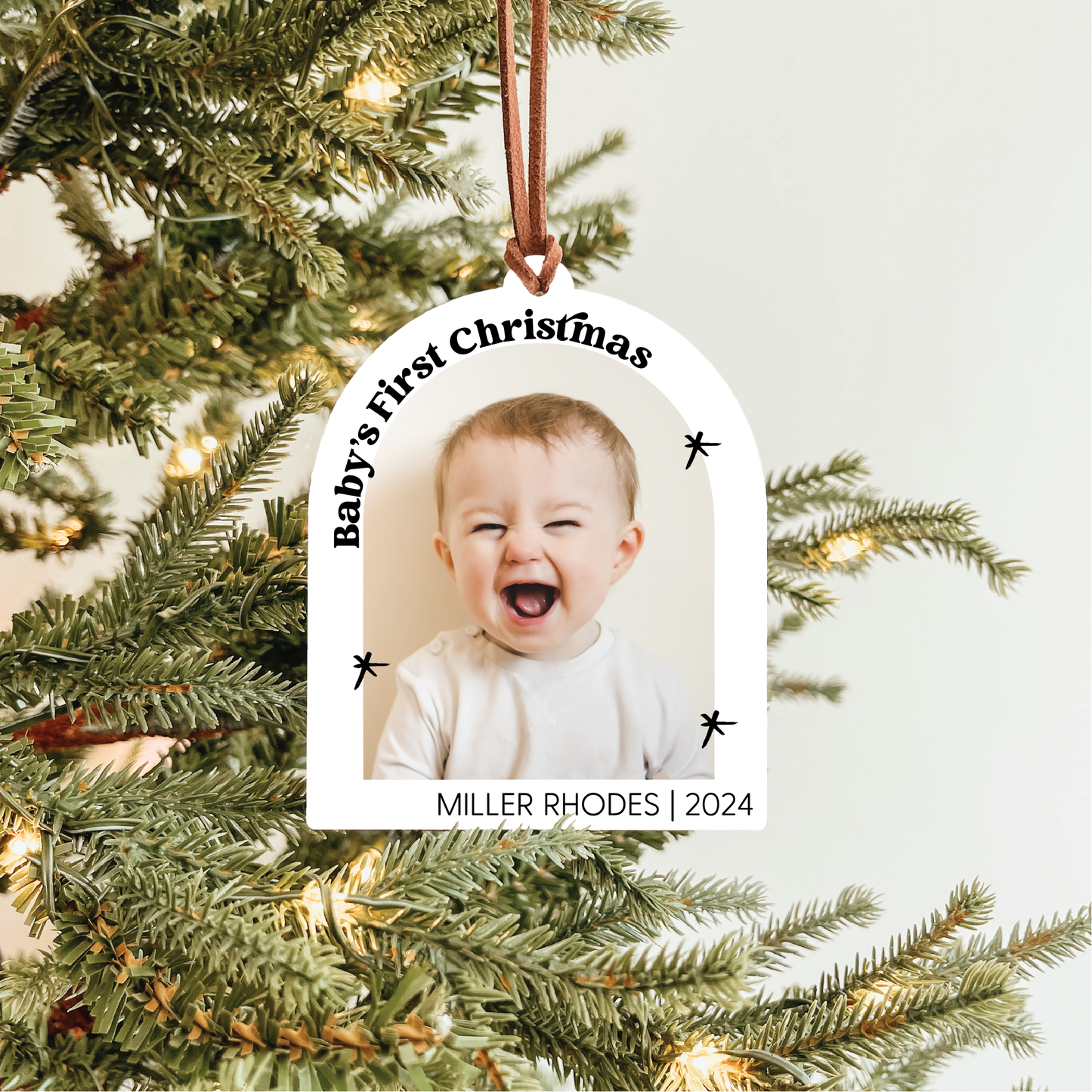 Baby's First Christmas Arch Photo Ornament