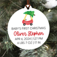 Baby's First Christmas Birth Statistics Ornament | Five Images To Choose From