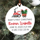 Baby's First Christmas Birth Statistics Ornament | Five Images To Choose From