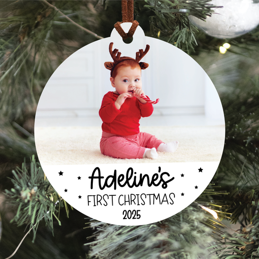 Baby's First Christmas Photo Ornament