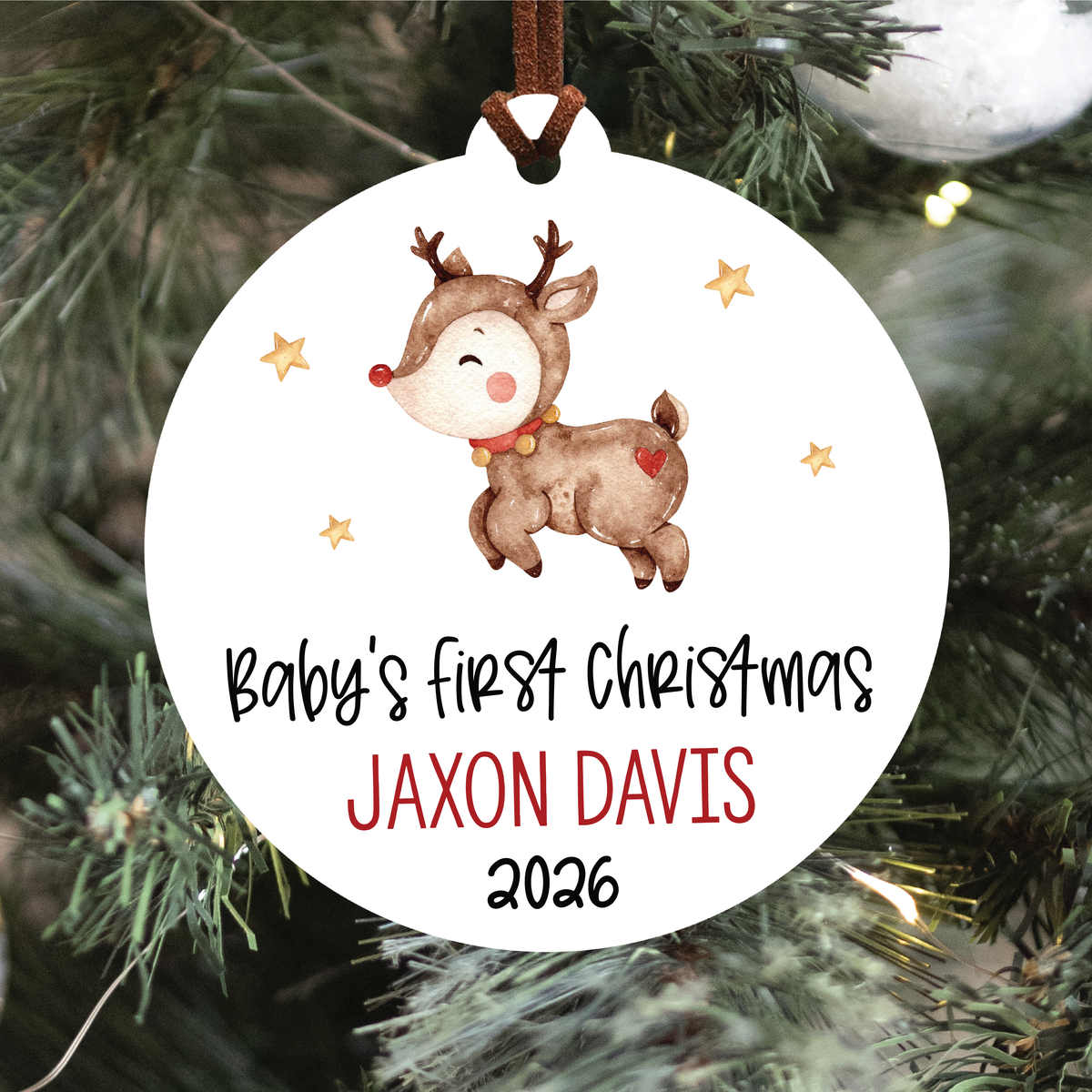 Baby's First Christmas Ornament | Six Images To Choose From