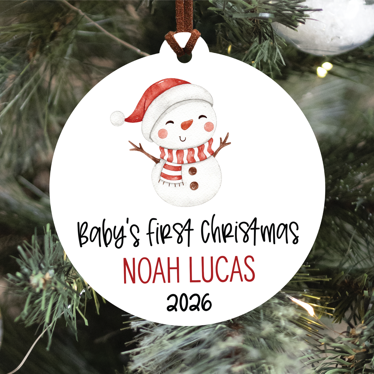 Baby's First Christmas Ornament | Six Images To Choose From