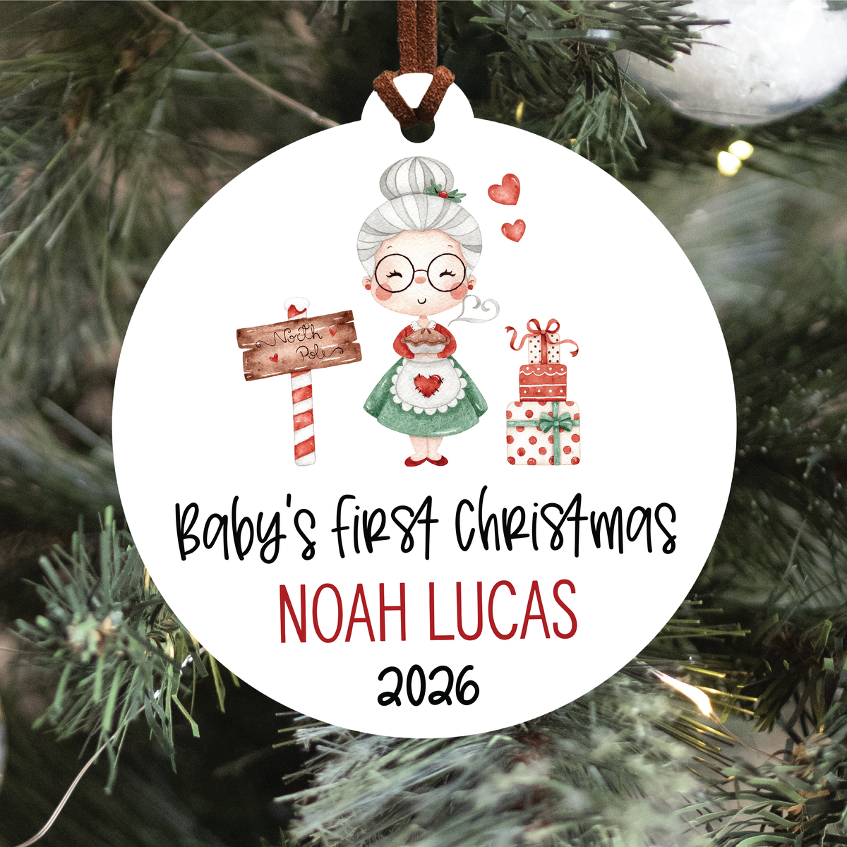 Baby's First Christmas Ornament | Six Images To Choose From