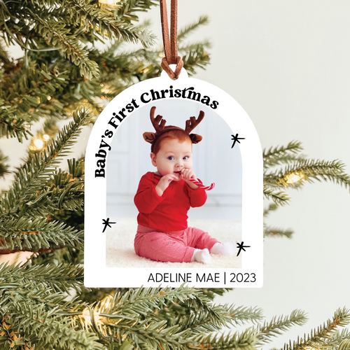 Baby's First Christmas Arch Photo Ornament