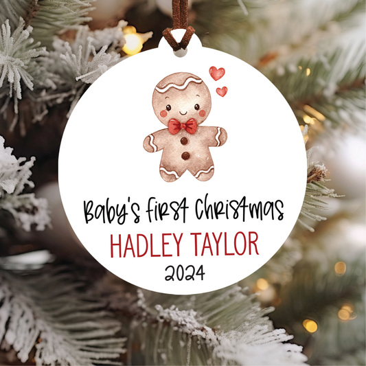 Baby's First Christmas Ornament | Gingerbread