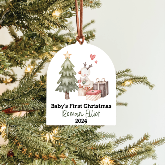 Baby's First Christmas Ornament | Holiday Animal Collection