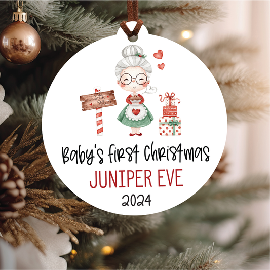 Baby's First Christmas Ornament | Mrs. Claus